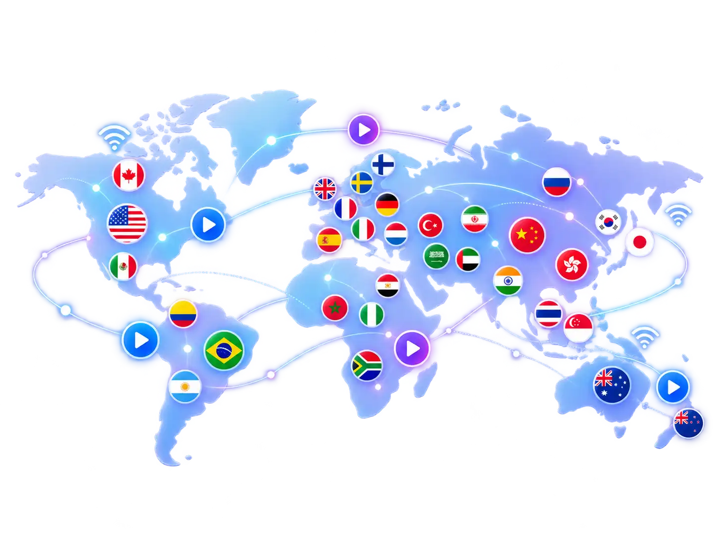 Carte du monde des chaînes et couverture internationale Kilarix IPTV